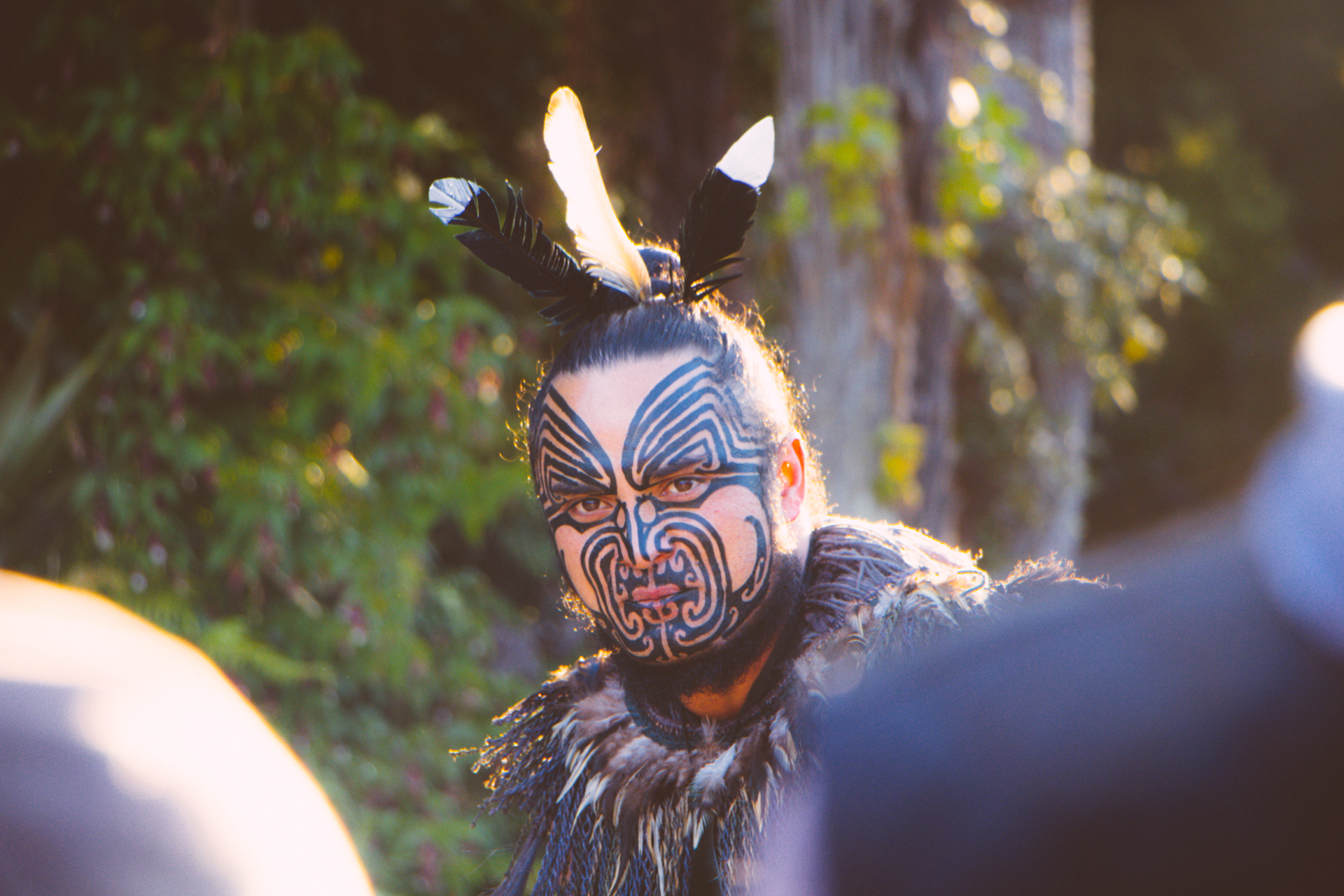 Tamaki Maori Village ceremony stare