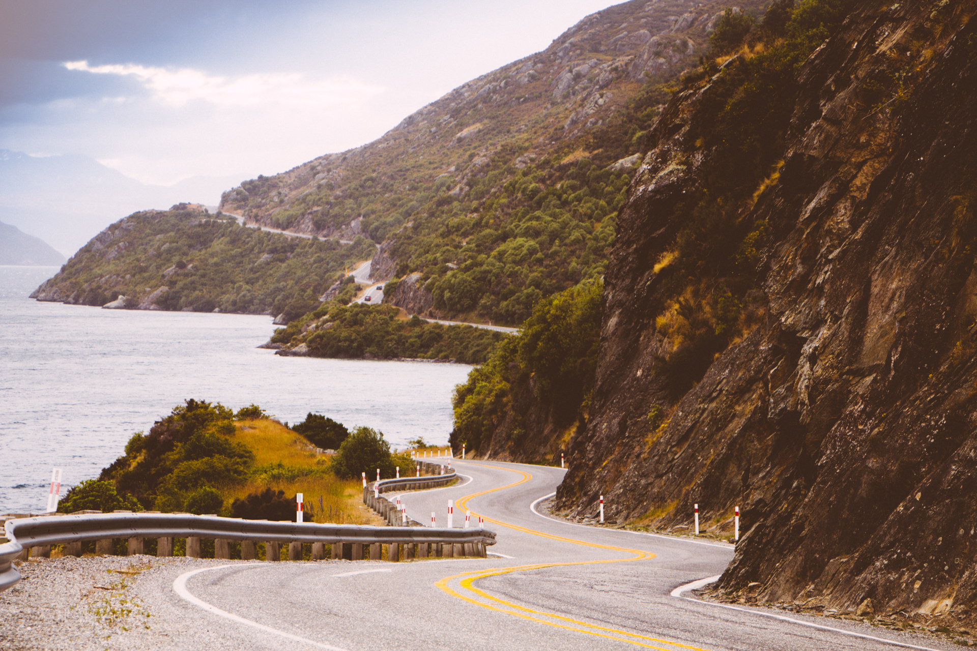 Windy Road in New Zealand