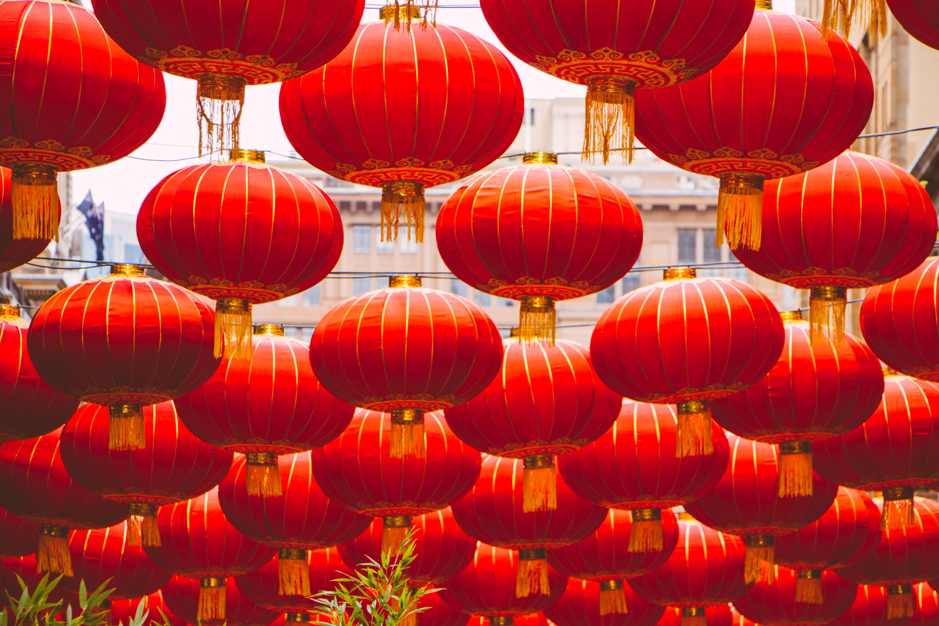 Chinese red lanterns Sydney Australia