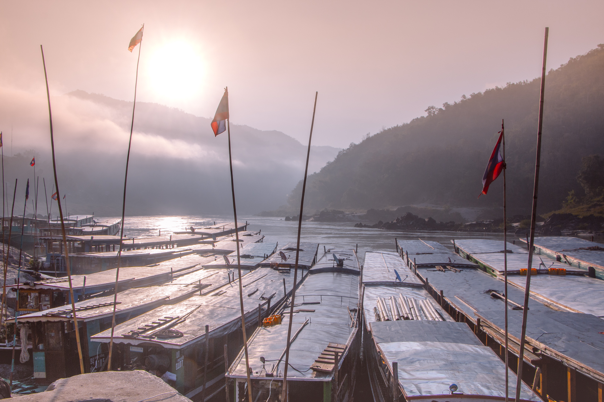 Mekong River Cruise Long Boats