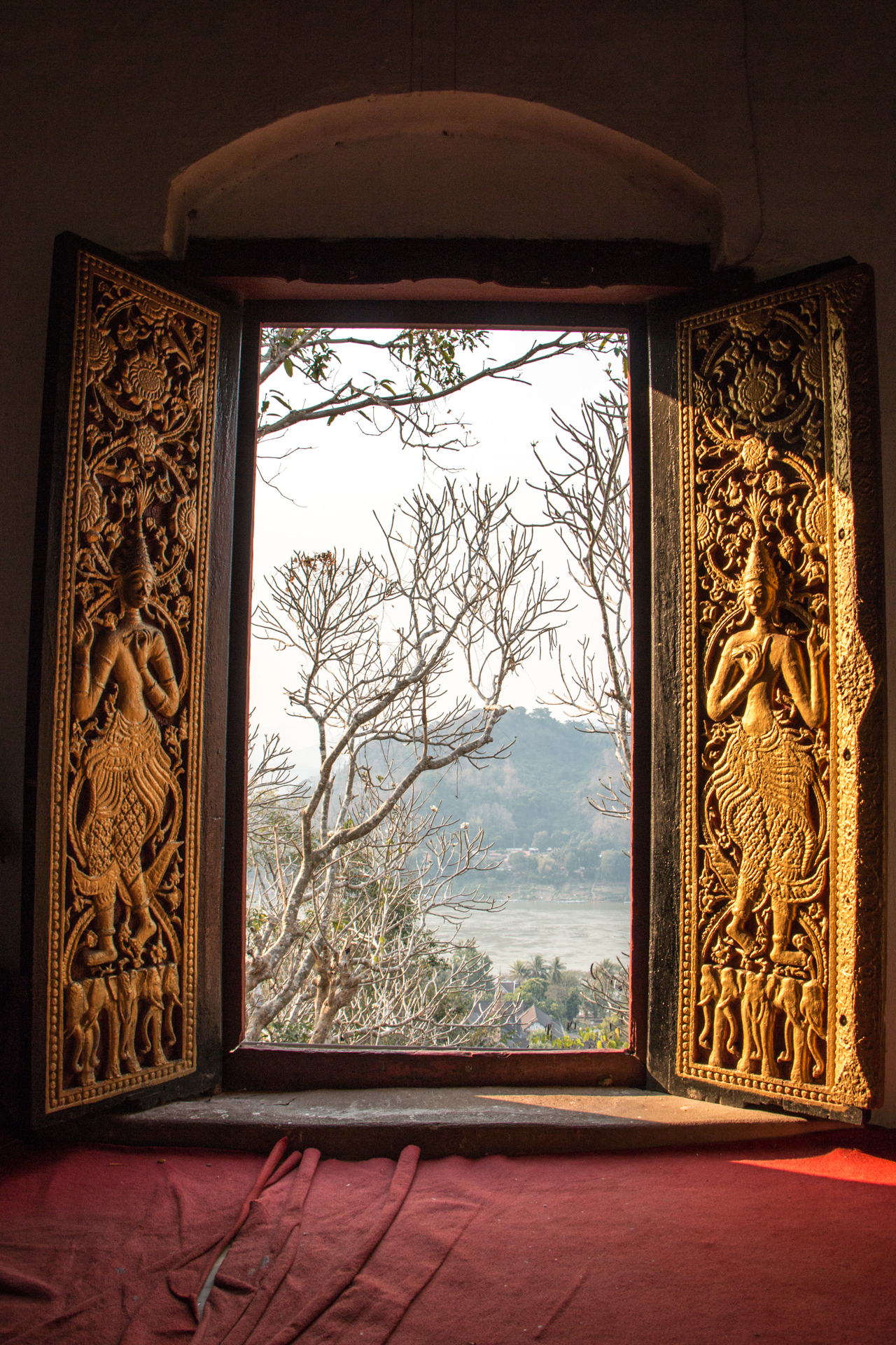 Window From Mount Phousi Temple