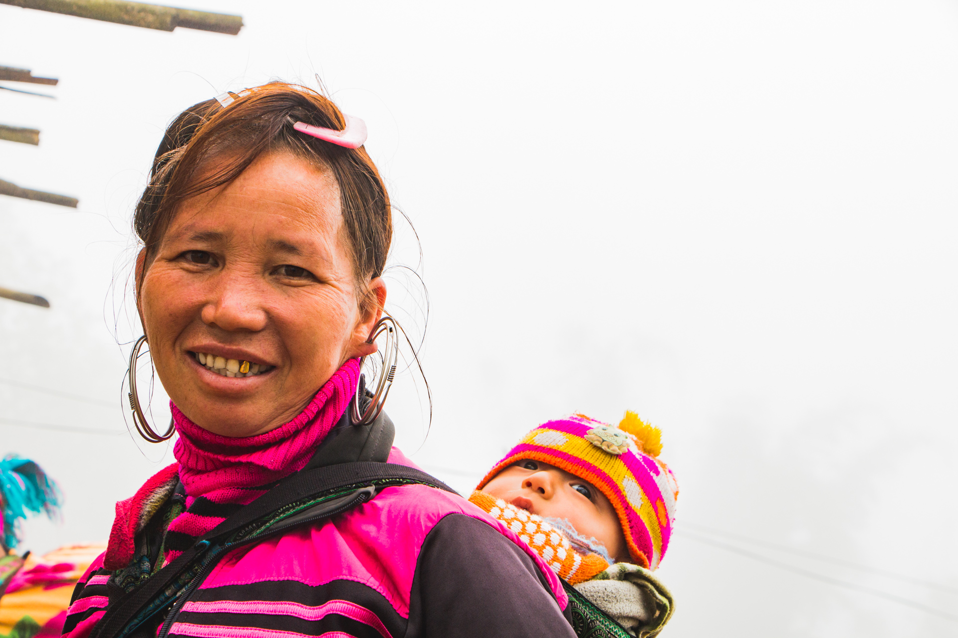 Local Villager with Baby in Sapa, Vietnam